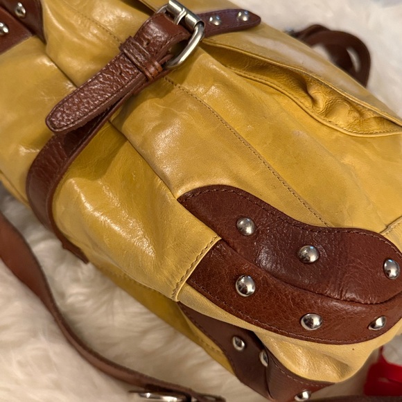 Tano Genuine Leather Studded Mustard Yellow Shoulder Bag? main image 12